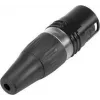 HICON HI-X5CM-B 5-poliger XLR-Stecker, Lötanschluss, Zinkdruckguss, Schwarz 30200514