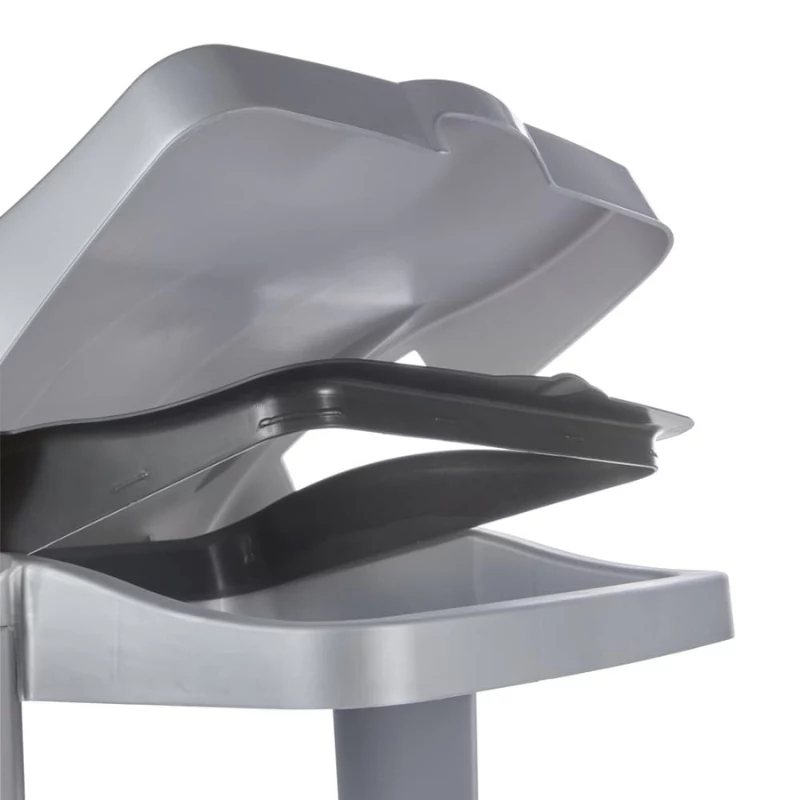 KEEEPER Abfallbehälter-System Ole 35x40x75cm Hell Silber