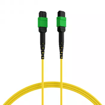 EFB Elektronik MPOF12MPOFOS2-2 MPO-PLUS APC Buchse zu MPO-PLUS APC Buchse OS2 Single-Mode 12-Faser Typ B LSZH Gelbes Patchkabel, 2m