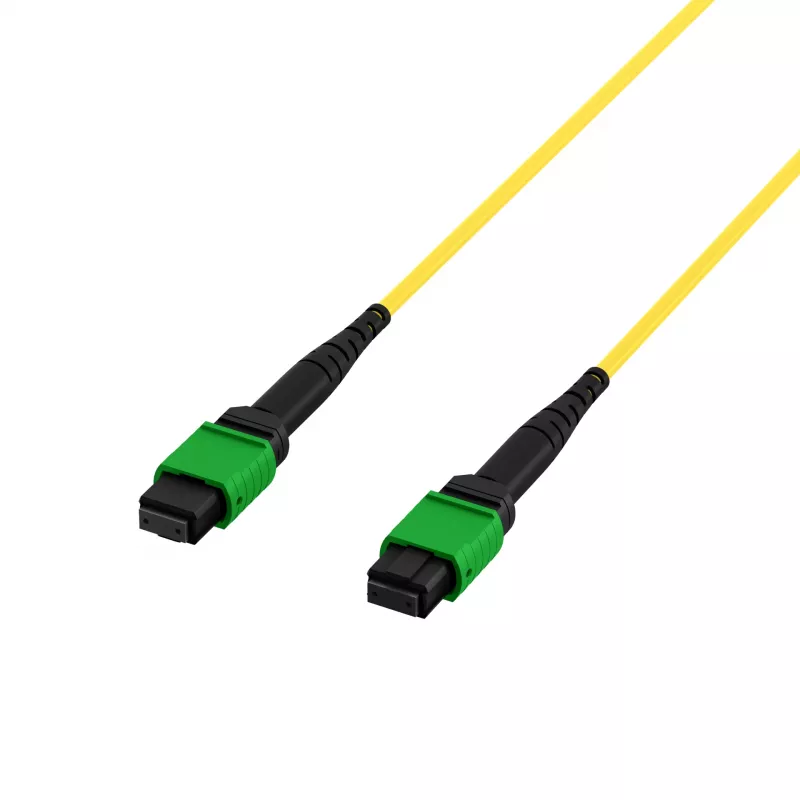 EFB Elektronik MPOF8MPOFOS2-3 MPO-PLUS APC Buchse zu MPO-PLUS APC Buchse OS2 Singlemode 8-Faser Typ B LSZH Gelb Patchkabel, 3 m