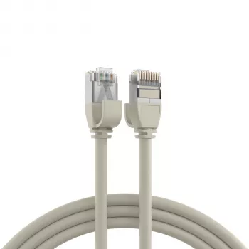 EFB-Elektronik RJ45 Patchkabel Cat.6A U/FTP TPE 4mm Ultraflex Grau 1,5m K5547GR.1,5