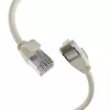 EFB-Elektronik RJ45 Patchkabel Cat.6A U/FTP TPE 4mm Ultraflex Grau 1,5m K5547GR.1,5