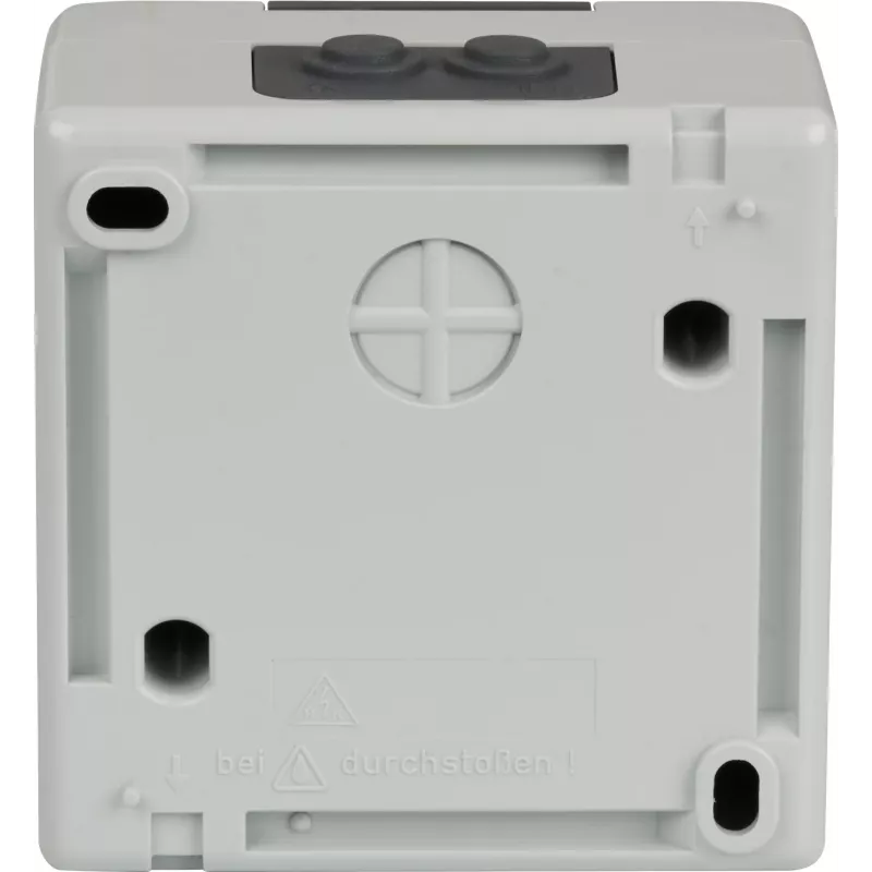 EFB ET-25020 Aufputz-Feuchtraum-Leergehäuse für 2 Keystone-Module, IP44, Grau