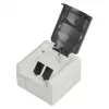 EFB ET-25020 Aufputz-Feuchtraum-Leergehäuse für 2 Keystone-Module, IP44, Grau