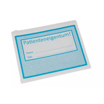 BOI Dokutech Patienteneigentum Slider-Zip-Beutel Blau/Weiß, 10 Stück 9318-00061