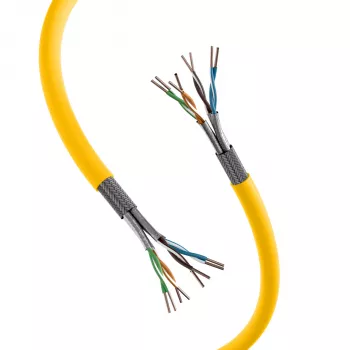 INFRALAN Cat.7A 1250 AWG22 S/FTP 4P CPR Dca 25Gbit/s ready Rapsgelb RAL1021, 100m 999833.100-CPR