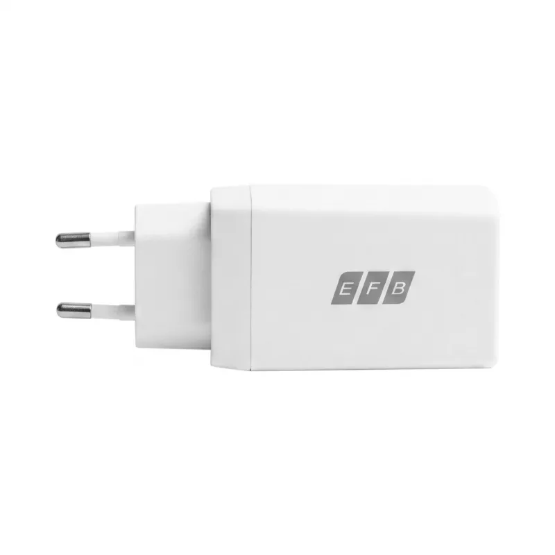 EFB Elektronik 65W GaN Wandladegerät 2x USB-C + USB-A PD3.0 QC3.0 Weiß G651A2CE