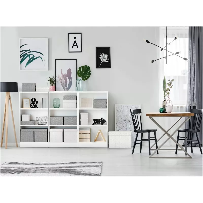 LEITZ Home Cube Aufbewahrungsbox-Set mit 3 Stück, Weiß, 100% recycelter Wellpappe, abnehmbarer Deckel 628288