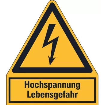 HEIN Industrieschilder 172863 Hochspannung Lebensgefahr Warnkombischild, Kunststoff