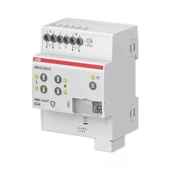 ABB JRA/S2.24.2.2 Jalousie-/Rollladenaktor, 2-Kanal, 24V, Handbetrieb, KNX 2CDG110295R0011