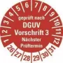HEIN Industrieschilder DGUV V3 Prüfplakette NP26-31, rund 20 mm, permanent haftend, weiß, 500/Rolle 185658