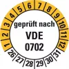 HEIN Industrieschilder 188207 VDE 0702 Prüfplaketten, Wochen 26-31, 20 mm, Permanentkleber, 500 pro Rolle