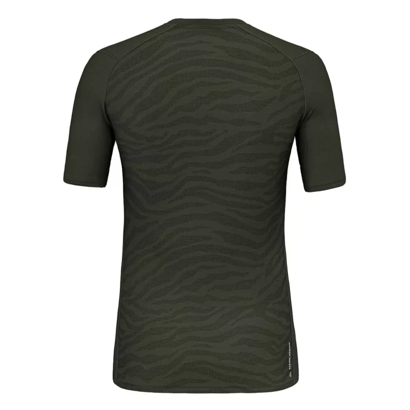 Salewa Cristallo Warm Amr T-Shirt Dunkeloliv L