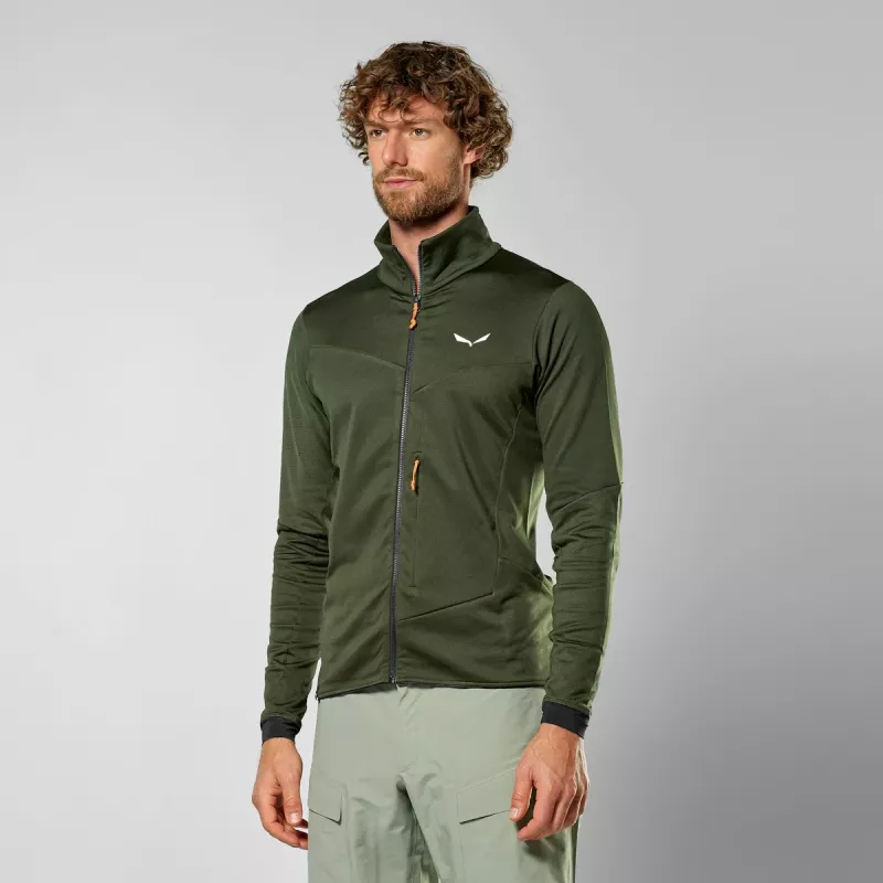 Salewa Sella Crevasse Jacket Herren Fleece - Dark Olive, Größe M