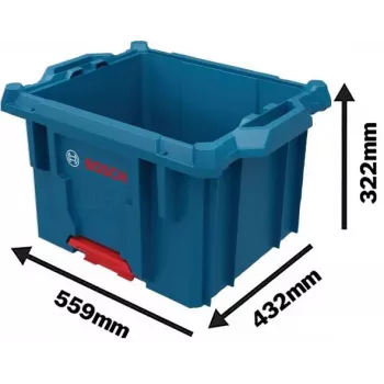 Bosch Professional L-BOXX Contractor Kiste 1600A037E2, 559 x 432 x 322 mm, Blau/Schwarz