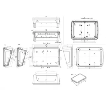 Bopla BoPad BOP 7.0 P-9005-SET Display-Gehäuse 215 x 150 x 75,70 mm ABS Schwarz (RAL 9005) 35107075.HMT1