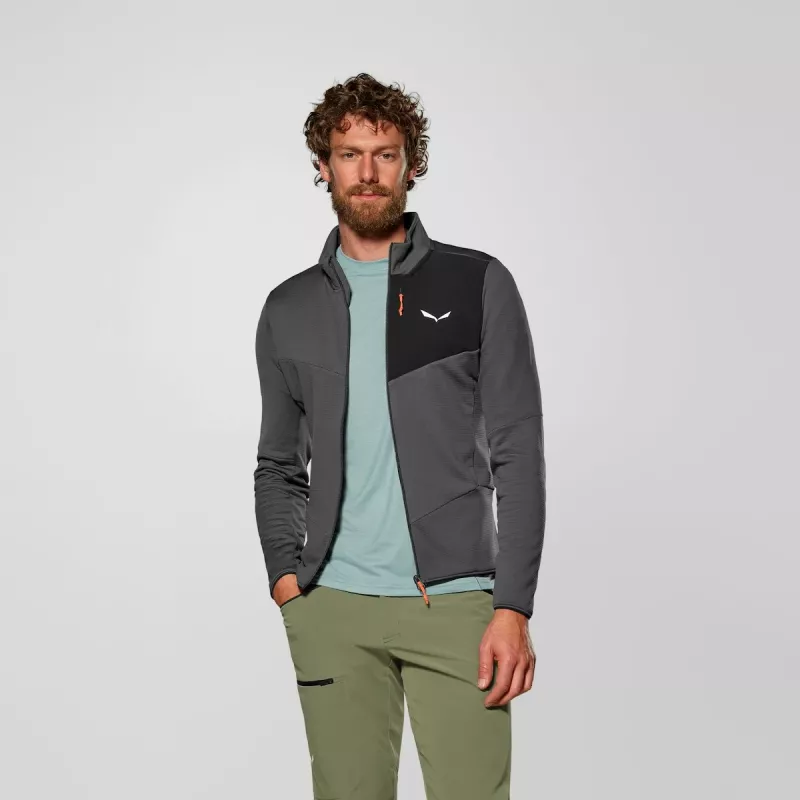 Salewa Ortles Fleece FZ Herren-Fleecejacke - Onyx, Größe L