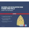Bosch 2608901652 Schleifblätter für Multischleifer, 93 x 102 mm, Körnung 60, 10er-Pack