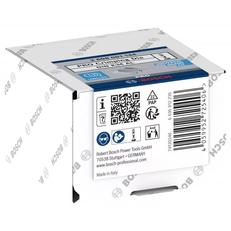 Bosch 2608001144 Crimp-Einsatz für Rohrkabelschuhe und Verbinder, 240 mm², Sechskantprofil