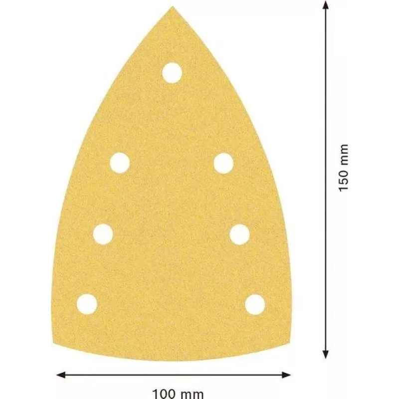 Bosch Accessories 2608901643 Schleifblätter für Multischleifer, Körnung 120, 150 x 100 mm, 50er-Pack