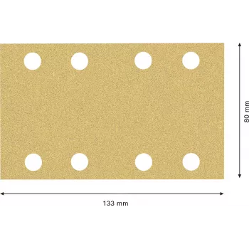 Bosch Accessories 2608901661 Schleifpapier für Schwingschleifer Körnung 60 (L x B) 133 mm x 80 mm 50 Stk.
