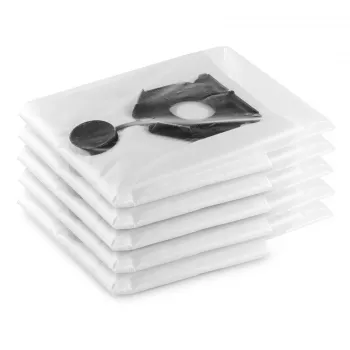 Kärcher Professional 2.889-183.0 Sicherheitsfilterbeutel, 5er-Pack, weißes Vlies, für NT 30/1, NT 35/1, NT 40/1, NT 45/1, NT 50/1