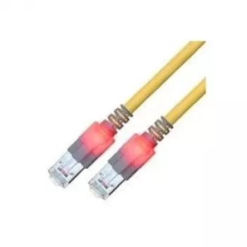 ZVK GMBH Easylan DualBoot LED Patchkabel RJ45 S/FTP Cat.6 (Class E), mit saCon Stecker, LSOH, Gelb, 25 m CS1OYCDCD0250