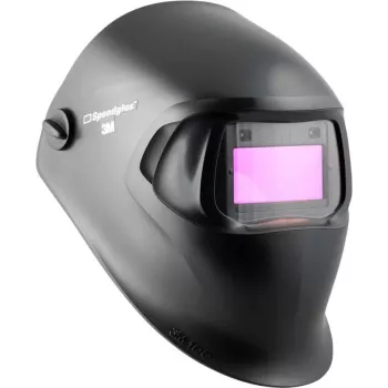 3M Speedglas 100 Schweißhelm mit Auto-Dunkel-Filter 100B, Schutzstufe 8-12, Sichtfeld 93x44 mm, Schwarz 7100259107