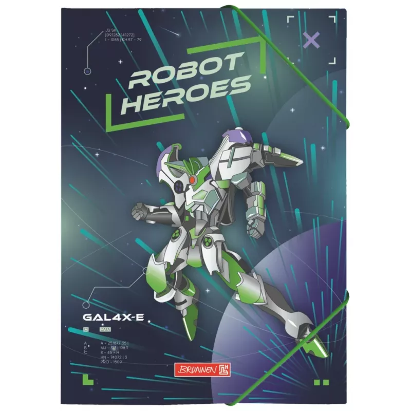 BRUNNEN Sammelmappe ROBOT HEROES DIN A4 Dunkelblau Mint 1041604421