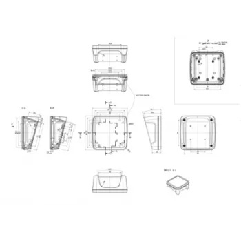 Bopla BoPad BOP 1212 P-9016-SET Display-Gehäuse 122 x 118 x 57,60 mm ABS Weiß (RAL 9016) 35112076.HMT1