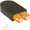 BLUELAN BlueOptics Glasfaser-Loopback-Adapter OM2 50/125µm Multimode SC/UPC Duplex Keramikferrule -40°C bis +85°C (BOLBSCOM2)