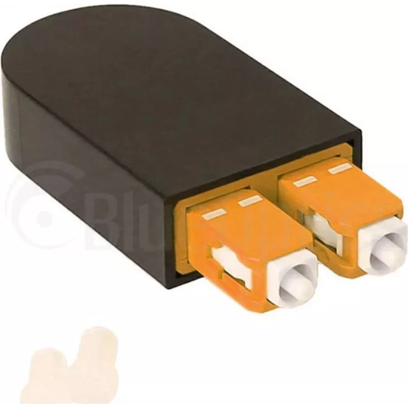 BLUELAN BlueOptics Glasfaser-Loopback-Adapter OM2 50/125µm Multimode SC/UPC Duplex Keramikferrule -40°C bis +85°C (BOLBSCOM2)