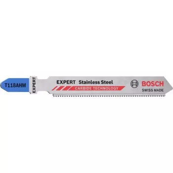 Bosch EXPERT T 118 AHM Carbide-Stichsägeblatt für Edelstahl, 3er-Pack 2608901709
