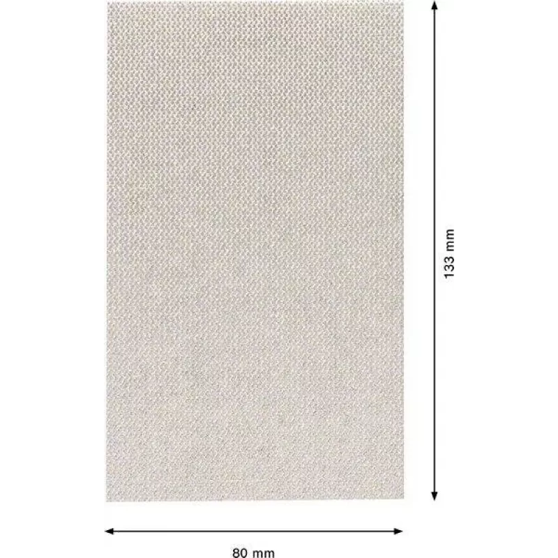Bosch M480 Net Schleifnetz für Schwingschleifer, 133 x 80 mm, Körnung P80, 50er-Pack 2608901631