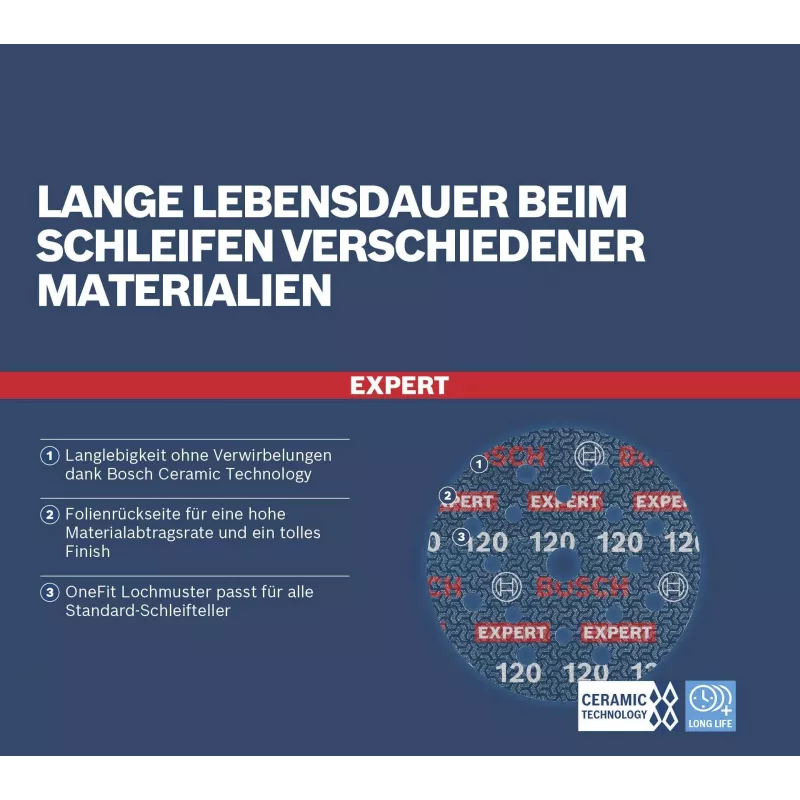 Bosch Expert R781 Fiberscheibe 125 mm P60, 6er-Pack 2608902403