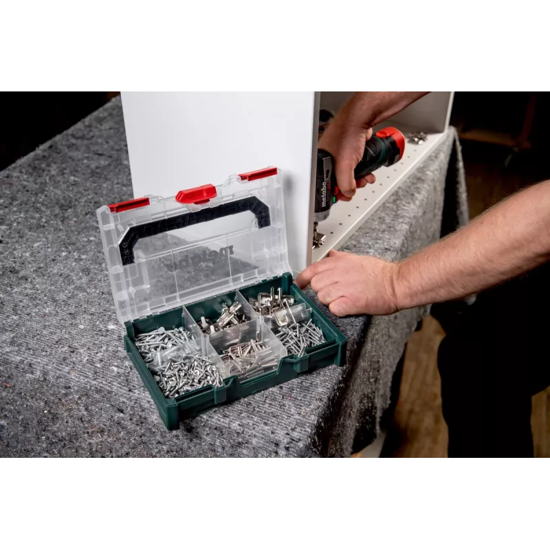 Metabo 626896000 metaBOX 63 XS Werkzeugbox-Einsatz, ABS, Grün/Transparent