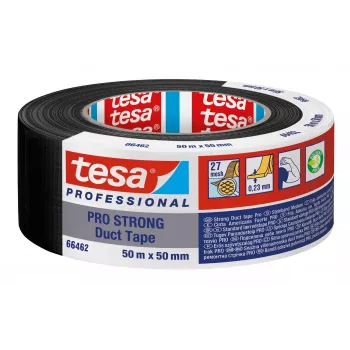 Tesa Pro Strong Gewebeband Schwarz 50 m x 50 mm 66462-00002-00