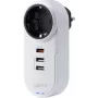Sygonix SY-4512994 Schuko-Zwischenstecker mit 2 USB-Ladeanschlüssen, Weiß