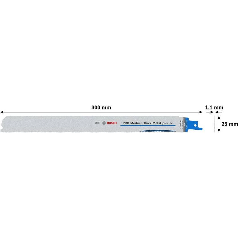 Bosch PRO Medium-Thick Metal precise S1237BEF Säbelsägeblatt, 300 mm, 5er-Pack 2608658996