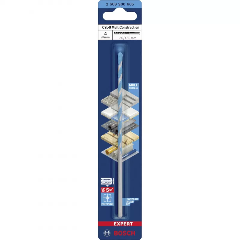 Bosch EXPERT CYL-9 MultiConstruction Bohrer 4 x 130 mm 2608900605