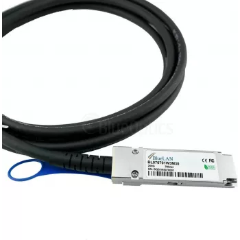 BLUELAN Kompatibles Mellanox MCP1650-H003E26 QSFP56 Direct Attach Kabel, 200GBASE-CR4, InfiniBand, 30AWG, 3 Meter MCP1650-H003E26-BL