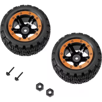 Reely RE-7042668 1:10 On-Road Radsatz (2 Stk., 65 mm, 12 mm Sechskant, Schwarz)