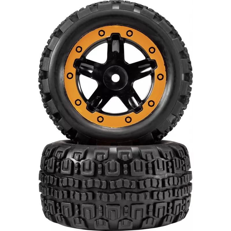 Reely RE-7042668 1:10 On-Road Radsatz (2 Stk., 65 mm, 12 mm Sechskant, Schwarz)