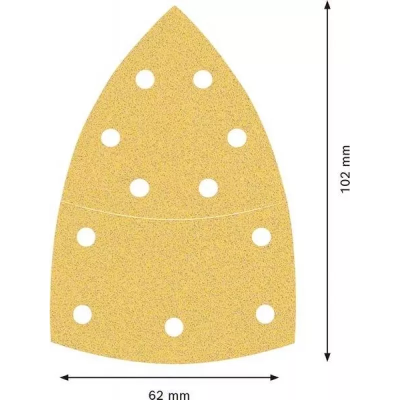 Bosch Accessories 2608901648 Schleifpapier für Multischleifer Körnung 80, 93 mm x 102 mm, 50 Blatt