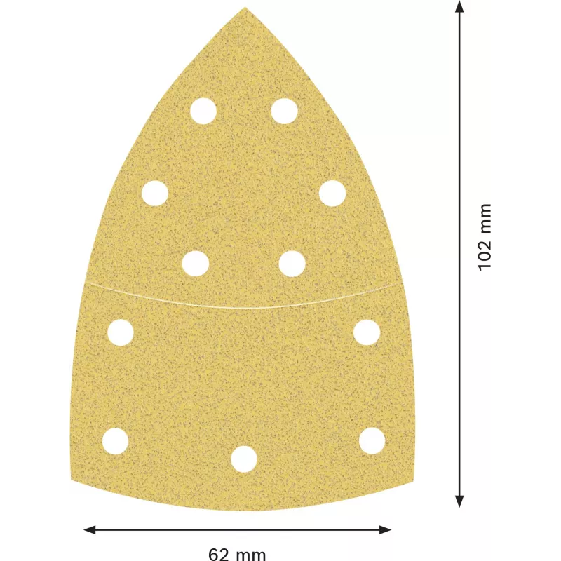 Bosch Accessories 2608901648 Schleifpapier für Multischleifer Körnung 80, 93 mm x 102 mm, 50 Blatt