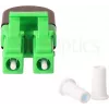 BLUELAN BlueOptics LWL-Loopback-Adapter OM5 50/125µm Multimode LC/UPC Duplex, Limettengrün, Keramikferrule, -40°C bis +85°C (BOLBLCOM5)