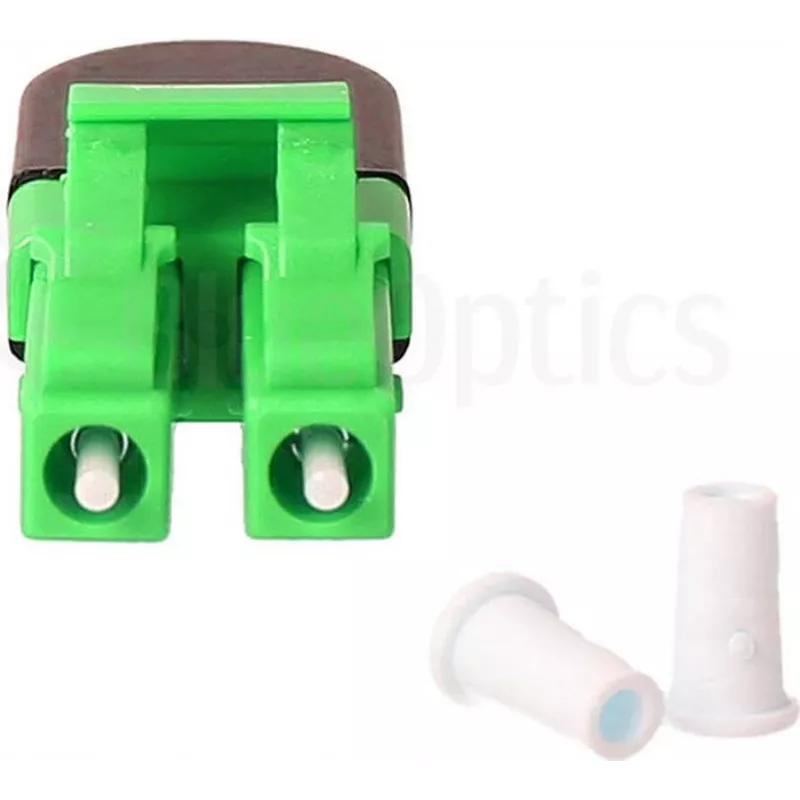 BLUELAN BlueOptics LWL-Loopback-Adapter OM5 50/125µm Multimode LC/UPC Duplex, Limettengrün, Keramikferrule, -40°C bis +85°C (BOLBLCOM5)