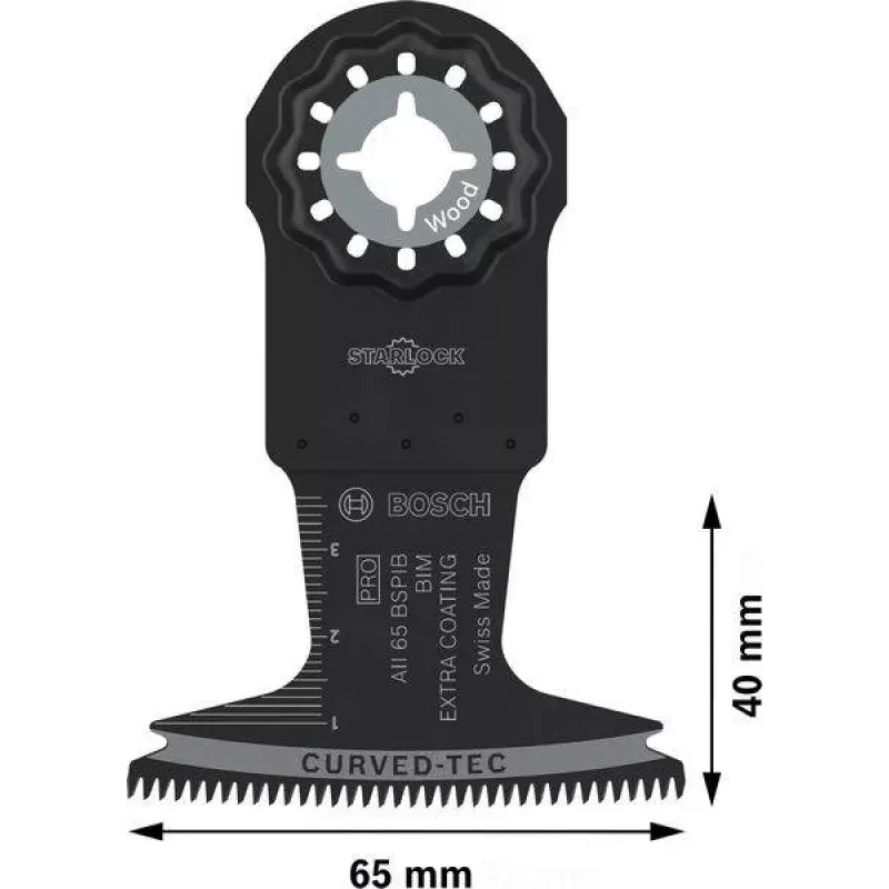 Bosch Expert for MultiMaterial Tauchsägeblatt PRO AII 65 BSPIB, StarlockPlus, 65 x 40 mm, Bi-Metall 2608669085