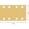 Bosch 2608901662 Schleifblätter für Schwingschleifer, 80 Körnung, 133 x 80 mm, 50er-Pack