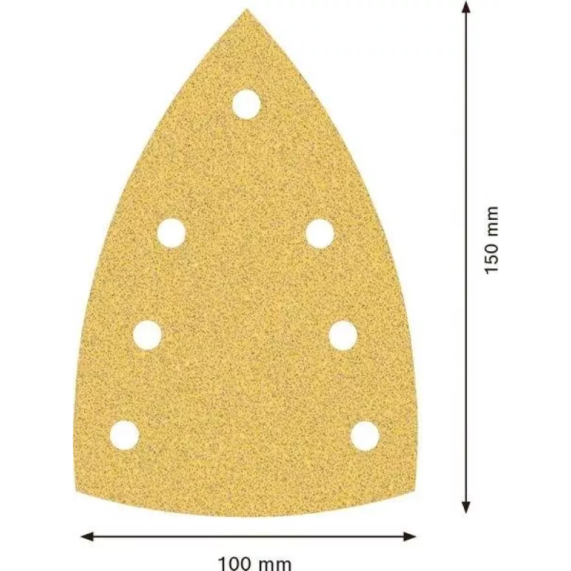 Bosch Accessories 2608901641 Schleifblätter für Multischleifer, Körnung 60, 150 x 100 mm, 50er-Pack